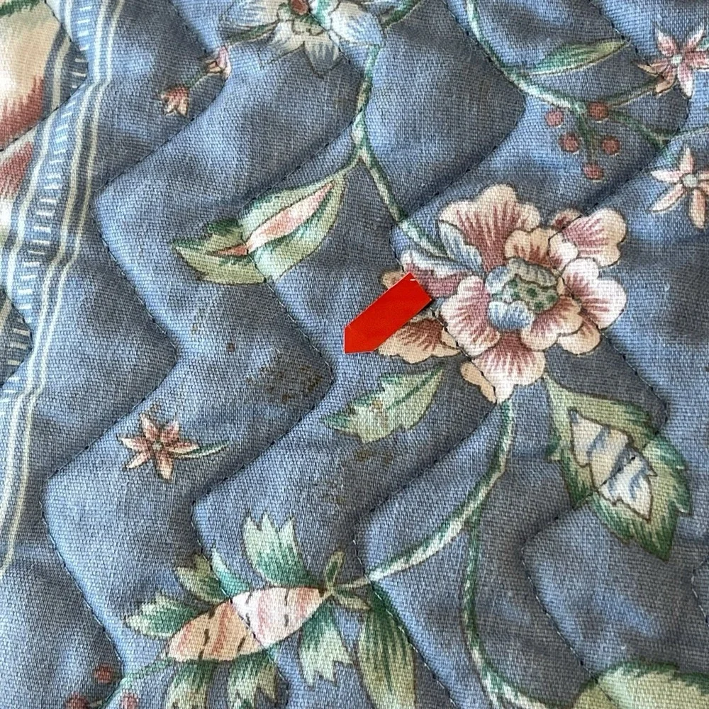 Vintage Quilted Cotton Placemats Set 8 Floral Chintz Cottagecore Farmhouse Decor